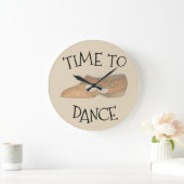 Tijd tot Dance Tan Modern Lyrical Shoe Studio Gift Grote Klok (Huis)