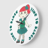 Tijd tot dansstaartje voor schooldecor grote klok (Hoek)