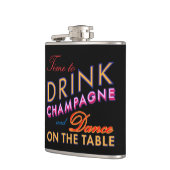 Tijd tot Drink van Champagne Bright Flask Heupfles (Links)