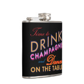 Tijd tot Drink van Champagne Bright Flask Heupfles (Rechts)
