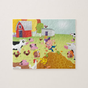 Tijd tot graaf - Farmyard Legpuzzel