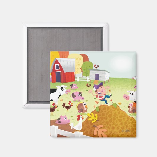 Tijd tot graaf - Farmyard Magneet (Voorkant / Achterkant)