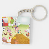 Tijd tot graaf - Farmyard Sleutelhanger (Achterkant)