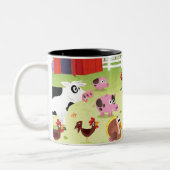 Tijd tot graaf - Farmyard Tweekleurige Koffiemok (Links)