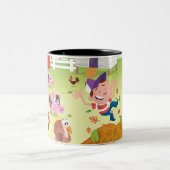 Tijd tot graaf - Farmyard Tweekleurige Koffiemok (Center)