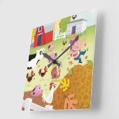 Tijd tot graaf - Farmyard Vierkante Klok (Hoek)