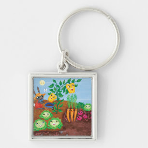 Tijd tot graaf-tuin sleutelhanger