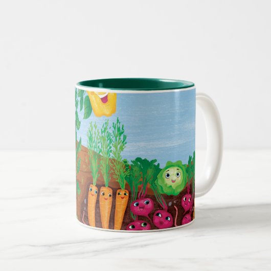 Tijd tot graaf-tuin tweekleurige koffiemok (Voorkant rechts)