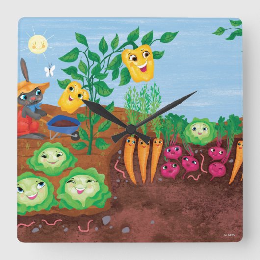 Tijd tot graaf vierkante klok (Voorkant)