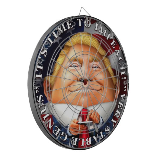 Tijd tot impeach, "Zeer stabiele Genius" Dartbord (Voorkant Links)