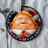Tijd tot impeach, "Zeer stabiele Genius" Ronde Button 6,0 Cm (In situ)