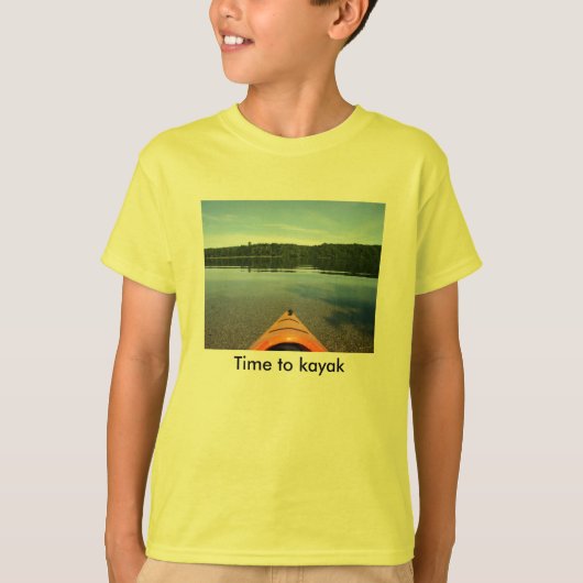 Tijd tot kajak - kinder T shirt (Voorkant)