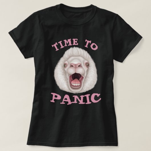 Tijd tot paniek t-shirt (Design voorkant)