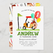 Tijd tot Par-t-shirt Golfkar Balloon Golf Verjaard Kaart (Voorkant / Achterkant)