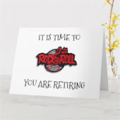 TIJD TOT ***RETIRE***-LET "ROCK AND ROLL" KAART (Gele Bloem)