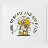 Tijd tot schaats cadeaupapier (Vlak)