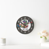 Tijd tot skateboard Wall Clock Concrete Pattern Ronde Klok (Huis)