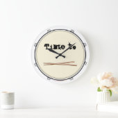 Tijd tot trommelmmelwand voor drummers grote klok (Huis)