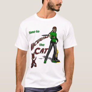 Tijd tot vacuüm van de kat t-shirt