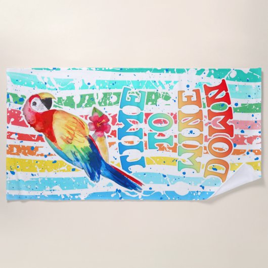 Tijd tot wasdoek strandlaken (Voorkant)