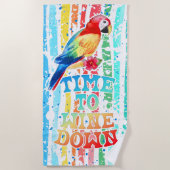 Tijd tot wasdoek strandlaken (Voorkant)