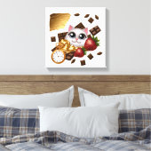 Tijd, traktaties en whiskers canvas afdruk (Insitu (Slaapkamer))