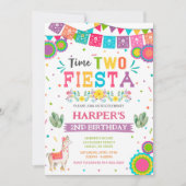 Tijd twee uitnodiging tot geboorte Fiesta (Voorkant)