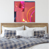 Tijd uit het ritme canvas afdruk (Insitu (Slaapkamer))