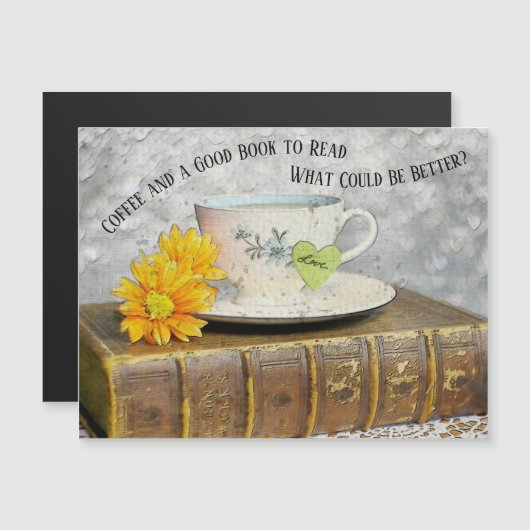 Tijd uit Vacation Koffie en een Goed Boek om te le (Voorkant / Achterkant)