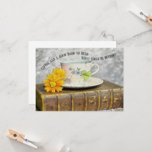 Tijd uit Vacation Koffie en een Goed Boek om te le Kaart