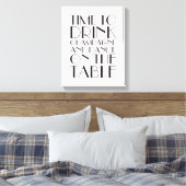 Tijd van 1920 om Champagne Canvas wit te Drinken (Insitu (Slaapkamer))