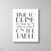 Tijd van 1920 om Champagne Canvas wit te Drinken (Voorkant)