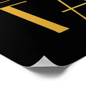 Tijd van 1920 om Champagne Poster Gold te Drinken (Hoek)