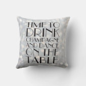 Tijd van 1920 om Champagne Silver te Drinken Kussen (Achterkant)