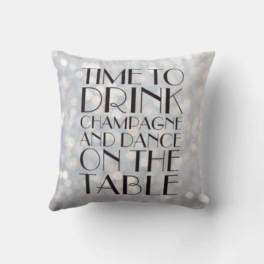Tijd van 1920 om Champagne Silver te Drinken Kussen (Achterkant)