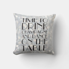 Tijd van 1920 om Champagne Silver te Drinken Kussen