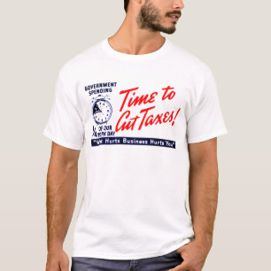 Tijd van 1950 om belastingen te verlagen t-shirt