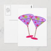 Tijd van de Cosmopolitan Martini-partij! Briefkaart (Voorkant / Achterkant)
