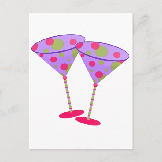 Tijd van de Cosmopolitan Martini-partij! Briefkaart (Voorkant)