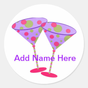 Tijd van de Cosmopolitan Martini-partij! Ronde Sticker