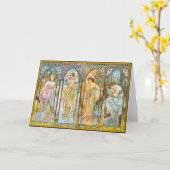 Tijd van de Dag, Alphonse Mucha Kaart (Gele Bloem)