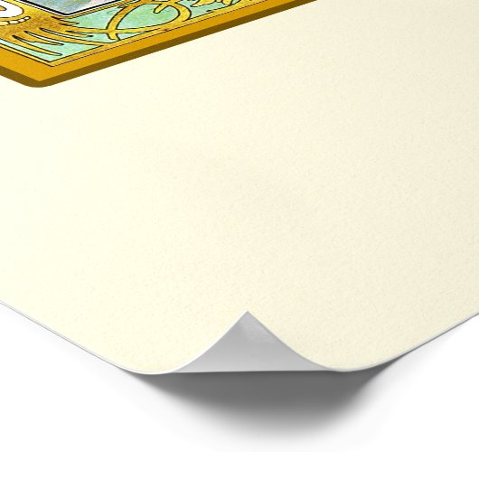 Tijd van de Dag, Alphonse Mucha Poster (Hoek)