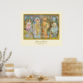Tijd van de Dag, Alphonse Mucha Poster (Keuken)