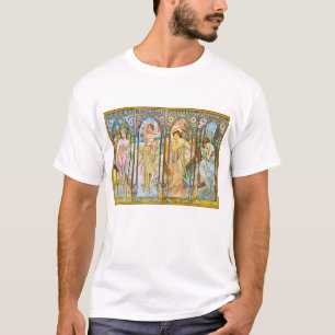 Tijd van de Dag, Alphonse Mucha T-shirt