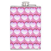 Tijd van de roze 'All Hearts'-partij Heupfles (Achterkant)