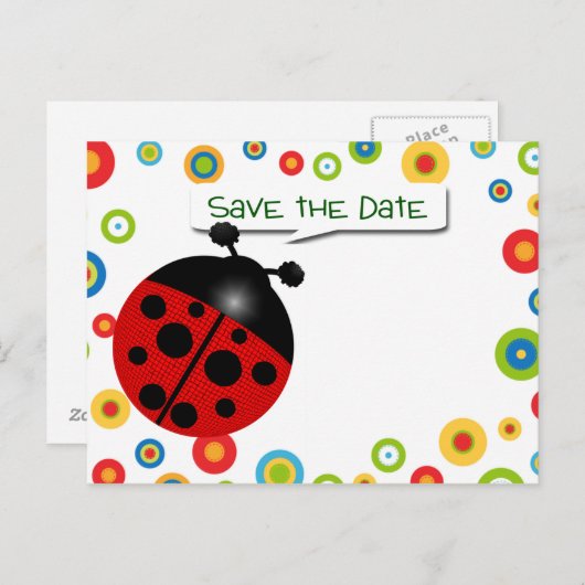 Tijd van feestdag aankondigingskaart (Voorkant / Achterkant)