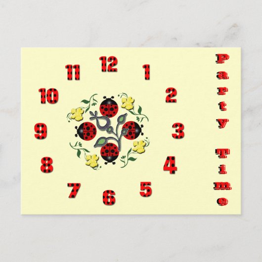 Tijd van feestdag briefkaart (Voorkant)