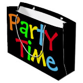 Tijd van feestdag large cadeautasje (Achterkant Gekanteld)