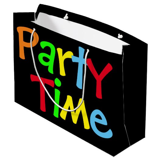 Tijd van feestdag large cadeautasje (Achterkant Gekanteld)