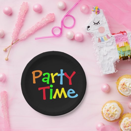 Tijd van feestdag papieren bordje (Feest)